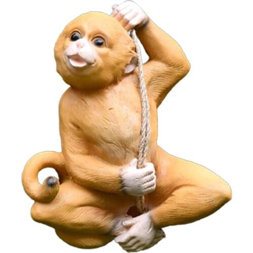 Simulation Animal Statue Ornament Resin Hanging Monkey Gardent Tree Pendant For Outdoor Home Shelf Home Decor Drop Shipping