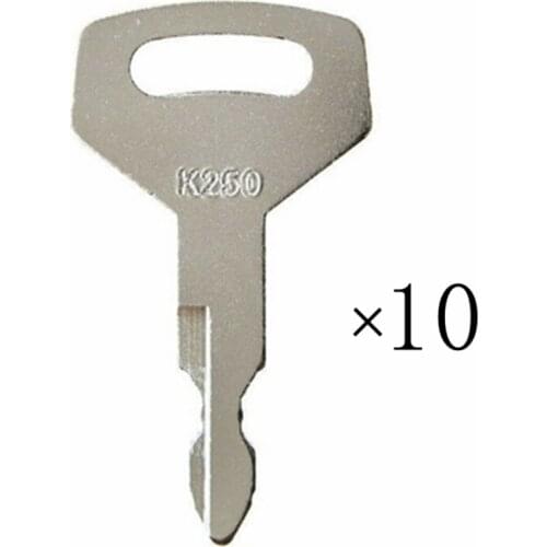 10pc keys K250 2420WL2420 For Kobelco For Kawasaki For Case Excavator Wheel Loaders