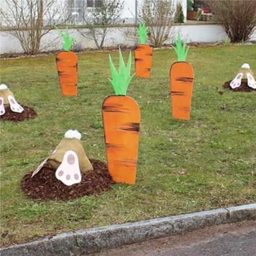Digging Bunnies and Carrots Ornaments Outdoor Decor Easter Cute Ornaments Holiday Gift For Outdoor Yard Garden SAL99