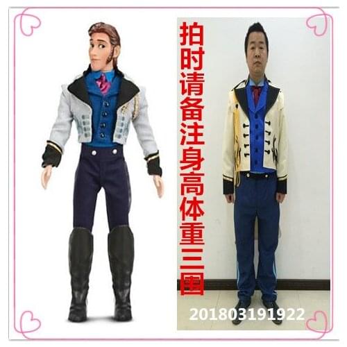Movie Prince Hans of the Southern Isles Hans Westergaard Halloween Cosplay Costume B002