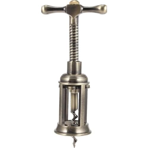 2020 Creative Zinc Alloy Red Wine Bottle Opener T-Shaped Rotating Rod Durable Tread Design