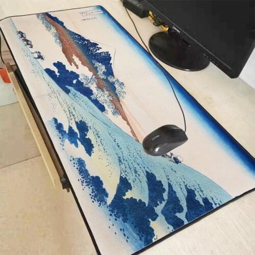 Oil Painting Landscape Large Mouse Pad Laptop Gamer Rubber Lock Edge Mouse Mat MousePad Desk Gaming Accessories Mousepad Cup Mat