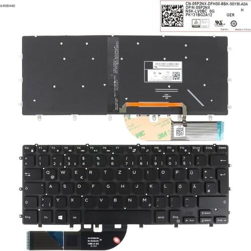 GR QWERTZ Layout New Replacement Keyboard for DELL XPS 15 9550 9560 9570 Laptop Backlit with Frame