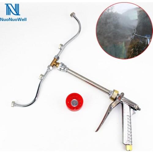 Garden Irrigation Metal Spraying Gun Agricultural 4 Nozzle Heads Sprayer Fruit Tree Pesticide Sprinkler Fan-Shape High Pressure