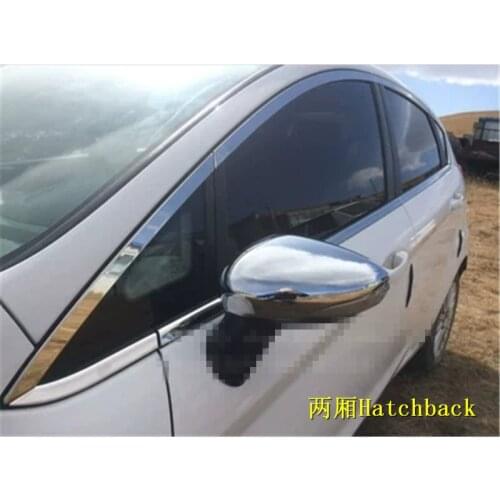 Car styling For Ford fiesta 2009-2014 Hatchback Car-covers ABS Chrome Rear view mirror cover Trim/Rearview mirror Decoration