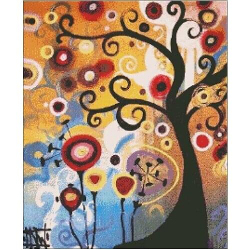 Embroidery Package Hot Sell Best Quality Cross Stitch Kits Tree Famous Free Shipping
