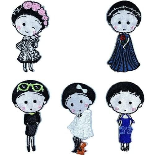Funny Carton Cute Japan Girls Kawaii Children Clothes Sticker Accessories Embroidery Iron on Patch Diy