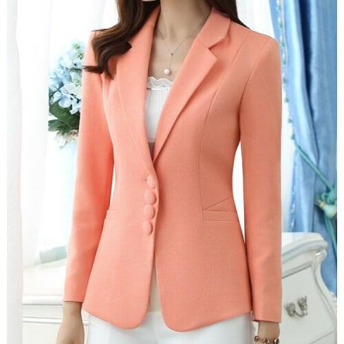 Big Size 6XL Office Ladies Jacket Notched Collar 4 Buttons Women Suits Coat Double Breasted Autumn Casual Pockets Female Anorak