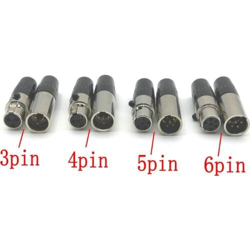 10SET set MINI XLR IN-LINE( Male plug + Female Jack) connector