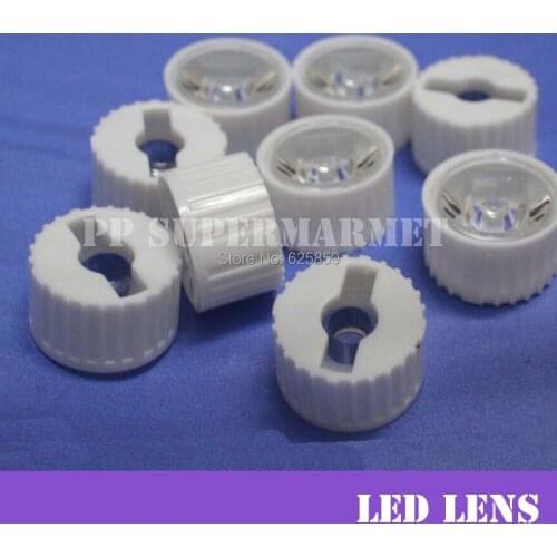 10pcs x 5.10.25.30 degrees led white Lens for 1W 3W 5W Hight Power LED