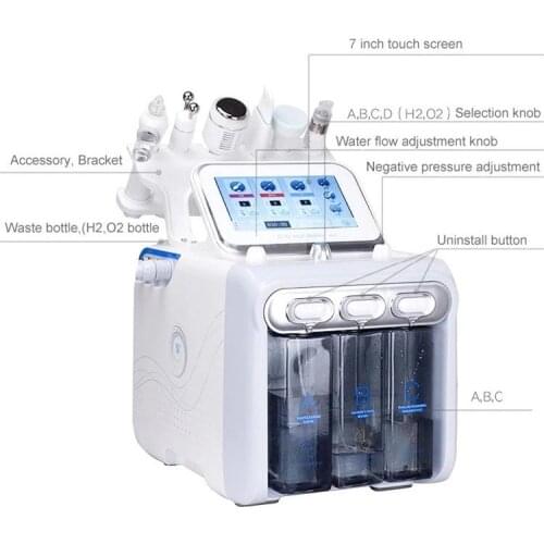 2019 nwe bueaty-machine oxygen 6 in 1 H2O2 skin care