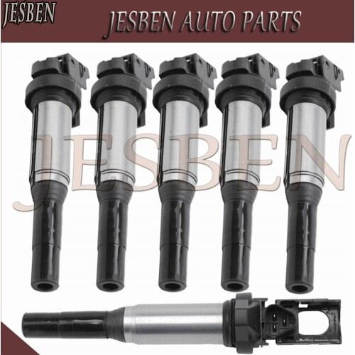6PCS Ignition Coils For BMW E81 F22 F23 E46 E90 F33 X3 E83 E66 No# 12138616153 12137594596 0221504470 12137571643 C1795 C1826