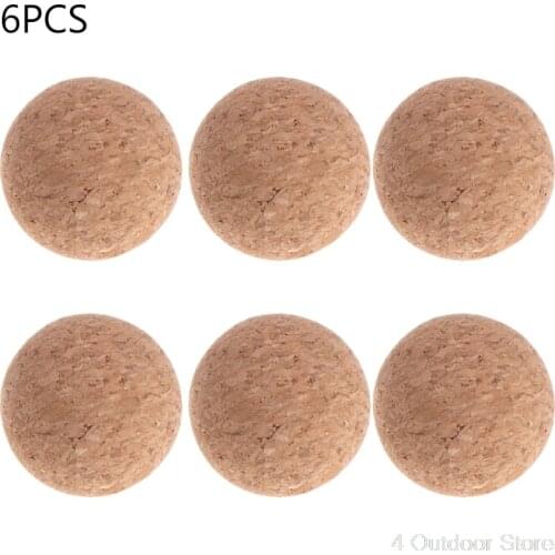 6pcs 36mm Table Football Cork Solid Wood Foosball Table Soccer Ball Fussball Football Machine Replacement Accessories Ju24 21