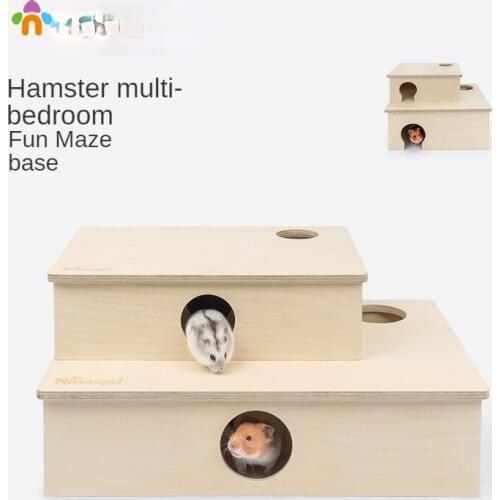 Pet Hamster Small Animal Accessories Feeding Supplies Cages Hamster Multi-bedroom Dwarf Bear Shelter Caveolae Maze