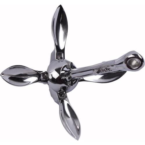 Boat Accessories Marine 0.7kg Boat Folding Grapnel Anchor 316 Stainless Steel 1.5Lb Anchor Marine Yacht