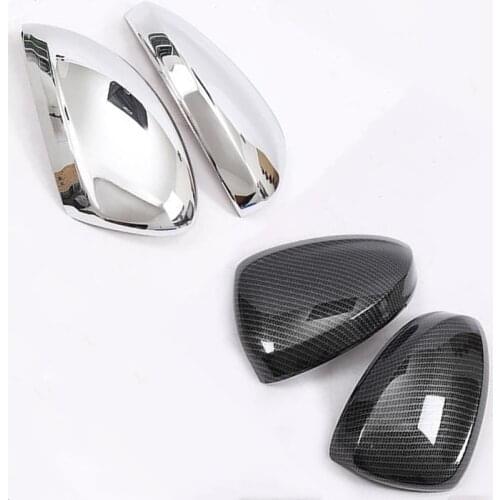 Auto rear view mirror cover trim carbon fiber mirror cap for vw tiguan 2017 2018, auto accessories,2pcs/set
