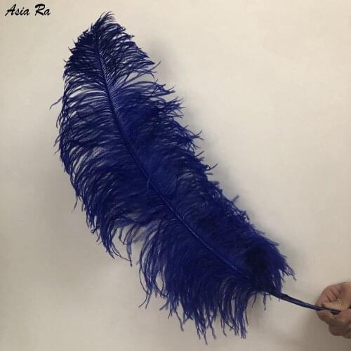 Free Shipping 10PCS 55-60CM Natural Fluffy Ostrich Tail Feathers Big Pole Ostrich Wedding Centerpieces Crafts Making Plume Pluma