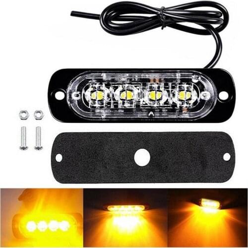 4LED side light license plate light burst screen light high-power stroboscopic warning light
