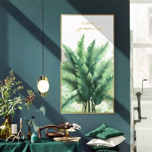EECAMAIL Nordic-style Diamond Painting Full Diamond Porch Vertical Version Fresh Plant Natural Simple Modern Diamond Embroidery