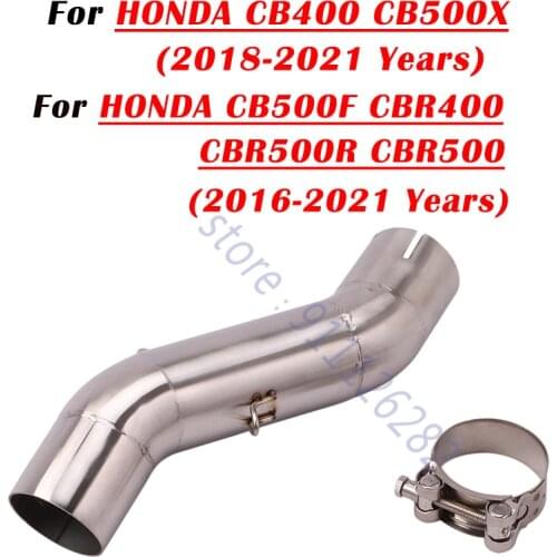 Motorcycle Exhaust Escape Muffler Modified Middle Connection Link Pipe For Honda CBR500 CB500X CB500F CB400 CBR400 2016-2020