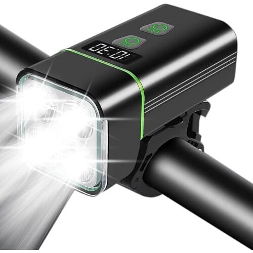 HOT Upgraded 4 LED USB Rechargeable Bike Headlight 2000 Lumens Super Bright Bike Front Light 8 Modes Bicycle Light