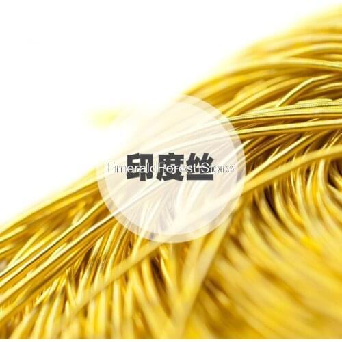 India Silk Handmade DIY Material Metal,Spring Copper Wire Brooch Cloth with Micro-Chapter Accessories