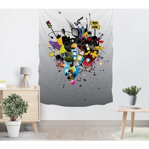 Custom Musical Art Tapestry Wall Hanging Tapestries Forest Tapestry Bedspread Yoga Mat Blanket Bed Table Cloth