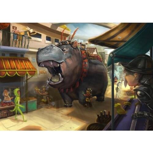 Jmine Div 5D Hippo Full Diamond Painting cross stitch kits art High Quality Animal 3D paint by diamonds