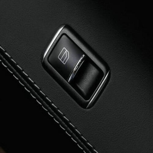 SBTMY For Tesla Model S Door Window Lift Button Stickers 7PCS/SET ABS Chrome Trim Cover Accessories Car Styling