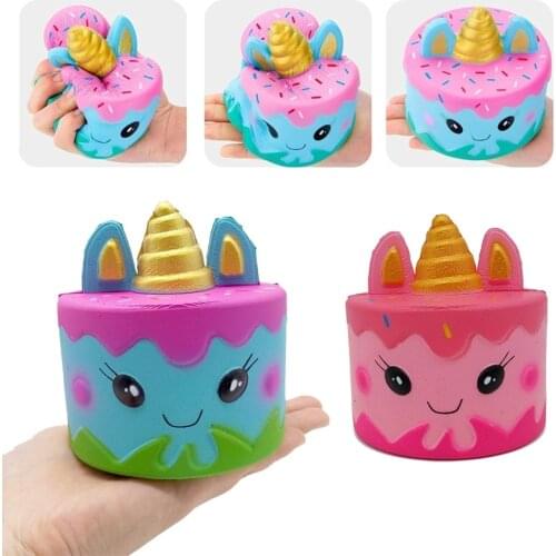 Jumbo Cake Squishy Scented Unicorn Slow Rising Stress Reliever Food Giant Squishies Toys 11cm*10cm
