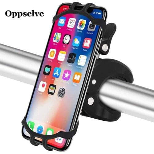 Oppselve Bicycle Phone Holder Clip for iPhone 11 Pro X 8 7 Soft Silicone Bike Cradle Bracket for Samsung S10 9 Phone GPS Stander