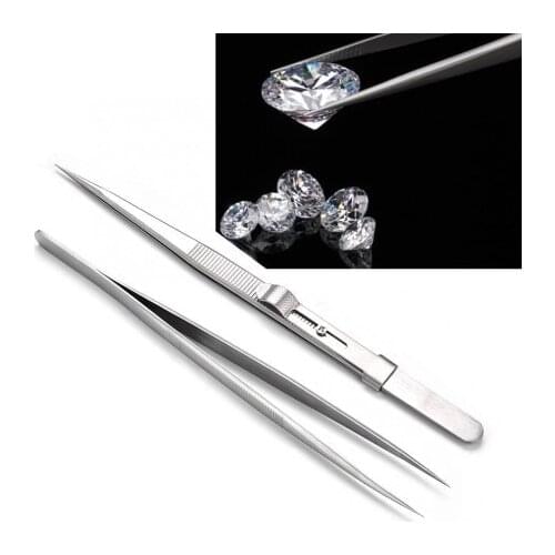 Professional Stainless Steel Jewelry Tweezers HIgh Quality for DIY Jewelry Diamond Gem Jewelry Making Tool for Jeweler