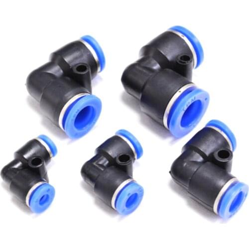 PV 4-16mm Right-Angle Plastic Elbow Quick Insert Air Pipe Pneumatic Component Connector High Quality