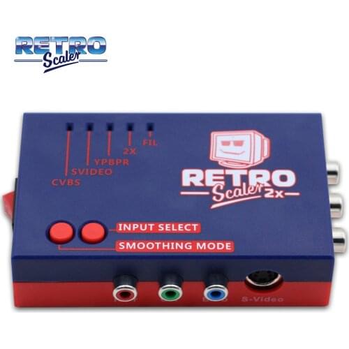 RetroScaler2x A/V to HDMI-compatible Converter and Line-doubler for Retro Game Consoles PS2/N64/NES/Dreamcast/Saturn/MD1/MD2