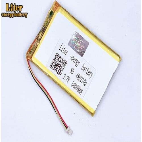 Plug 1.0-3P 4862100 5060100 tablet pc 7 inch high capacity Li-polymer battery 3.7V 5000mAh Li-po battery