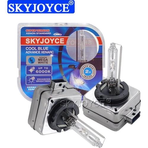 SKYJOYCE 2PCS 25W D8S Xenon HID Bulb Car Headlight Light Standard Lamps 66548 Cool Blue For Car Bulb 4300K 5000K 6000K 8000K