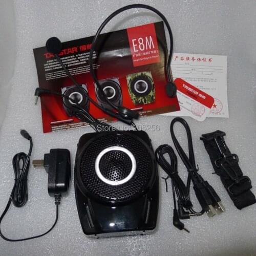 TAKSTAR E8M Portable Digital Amplifiers & Speaker MP3 Audio Player Class D digital module 18W Teaching, tour guide, selling