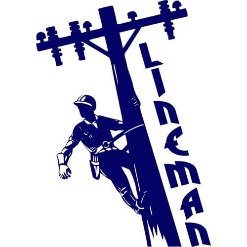 For Lineman Electrician Wireman Journeyman Car Truck Window Vinyl Decal Sticker Styling