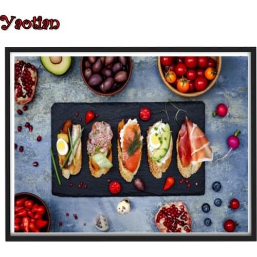 Japanese sushi fruit Diamond Painting Kitchen Decor Picture Of Rhinestones 5d Diy Diamond Embroidery Full Square Cross Stitch