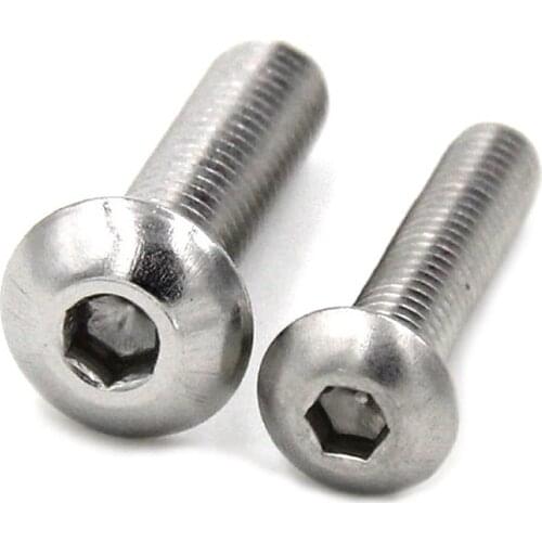 10 pc/lot) M6*8-100mm ISO7380 Stainless Steel A2 Hex socket button head cap toy screw