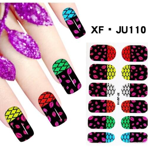 10 packs mixed lace pattern nail art sticker full cove nail wraps french nail decals free shipping