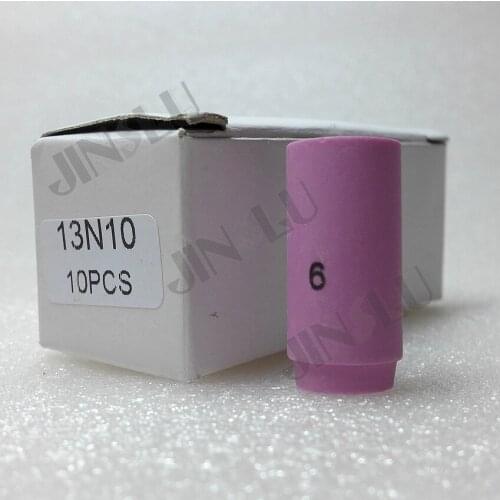 13N10 #6 Tig Nozzle Alumina Ceramic Cup TIG Welding Torch SR WP 9 20 25 10PK