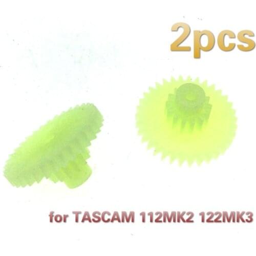 2pcs outer 34T inner 14T gear for TASCAM 112MK2 122MK3 cassette deck