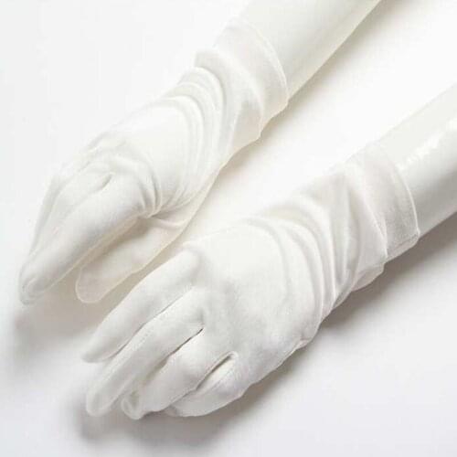 200pairs/lot Real Silk Gloves Womens Spring Summer Gloves Soft Silky Female Sunproof Gloves Ladies Mittens Anti-UV glove