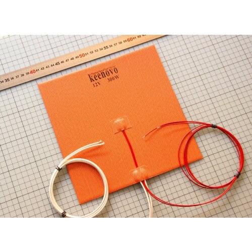 240X240mm 300W@12V ,w/ NTC 100K Thermistor,3M PSA Keenovo Silicone Heater 3D Printer Heatbed,First Grade Quality Guaranteed