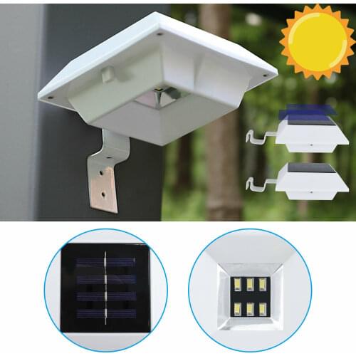6 Led Solar Powered Gutter Solar Light With Bright PIR Motion Sensor For House Garden Wall Fence Yard Shed Walkways