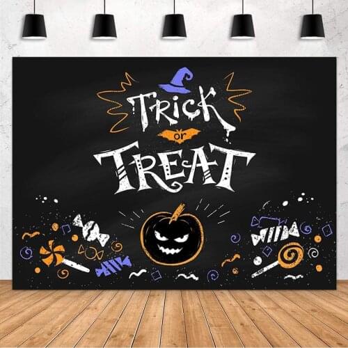 Avezano Happy Halloween Photography Backgrounds Pumpkin Lantern Trick or Treat Candy Photo Backdrops Photo Decor Background Prop