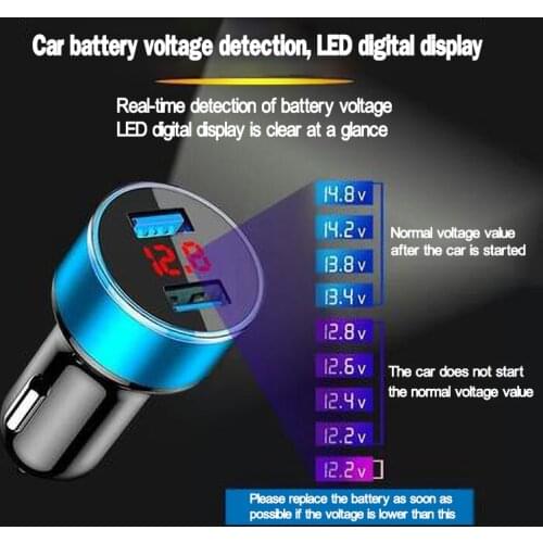 CHO07 3.1A Car Charger QC 3.0 LED Display Type-C Fast Charger Quick Charger For iPhone Xiaomi USB Phone Tablet pc Charger In Car