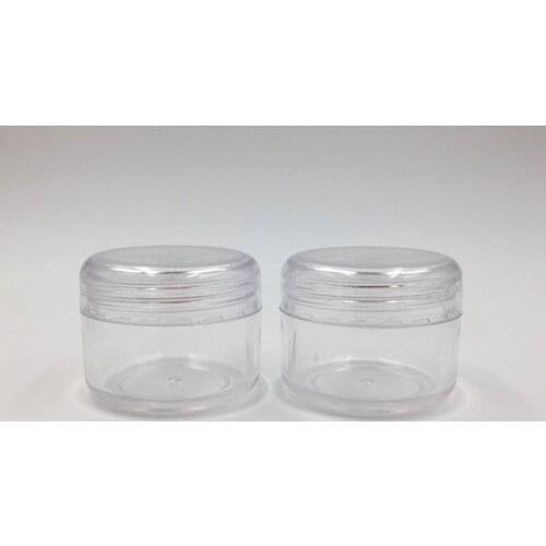 Free Shipping 50PCS 30g transparent round cream bottle jars pot container,clear plastic sample container for nail art storage