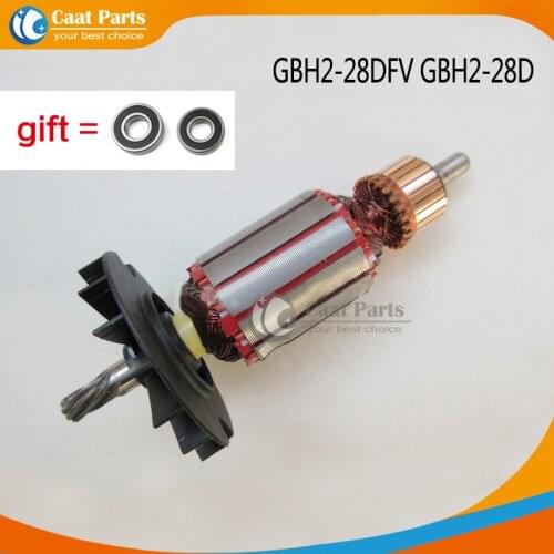 Free shipping! AC220V-240V 7Teeth Drive Shaft Electric Hammer Armature Rotor for Bosch GBH2-28 GBH2-28DFV GBH2-28D GBH2-28F